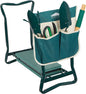 Folding Garden Kneeler Seat Portable Bench Stool with Soft Kneeling Foam Pad and Tool Pouch 