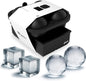 Ball Ice Cube Tray and Big Ice Cube Molds for Whiskey, Slow-Melting, 100% Silicone, Easy Release