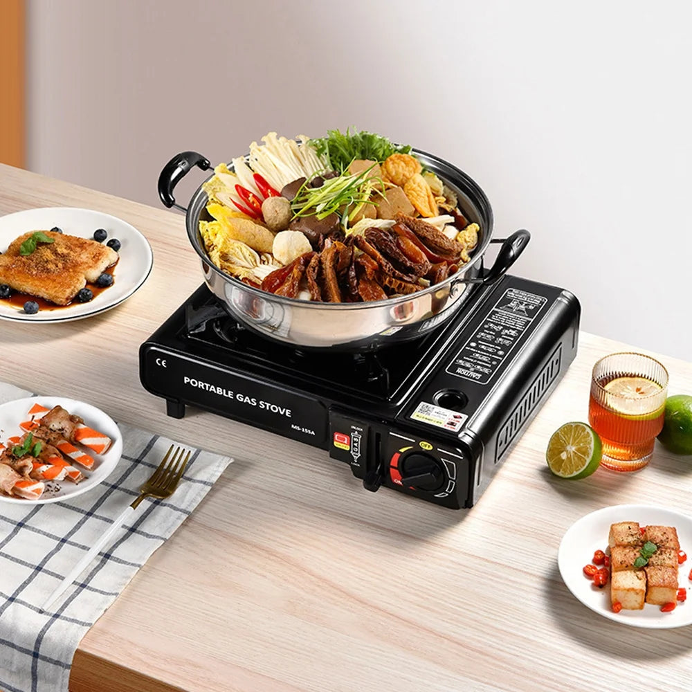 Outdoor Portable Furnace Adjustable Fire 2900W Furnace Lightweight Cooker Unit W/Storage Box