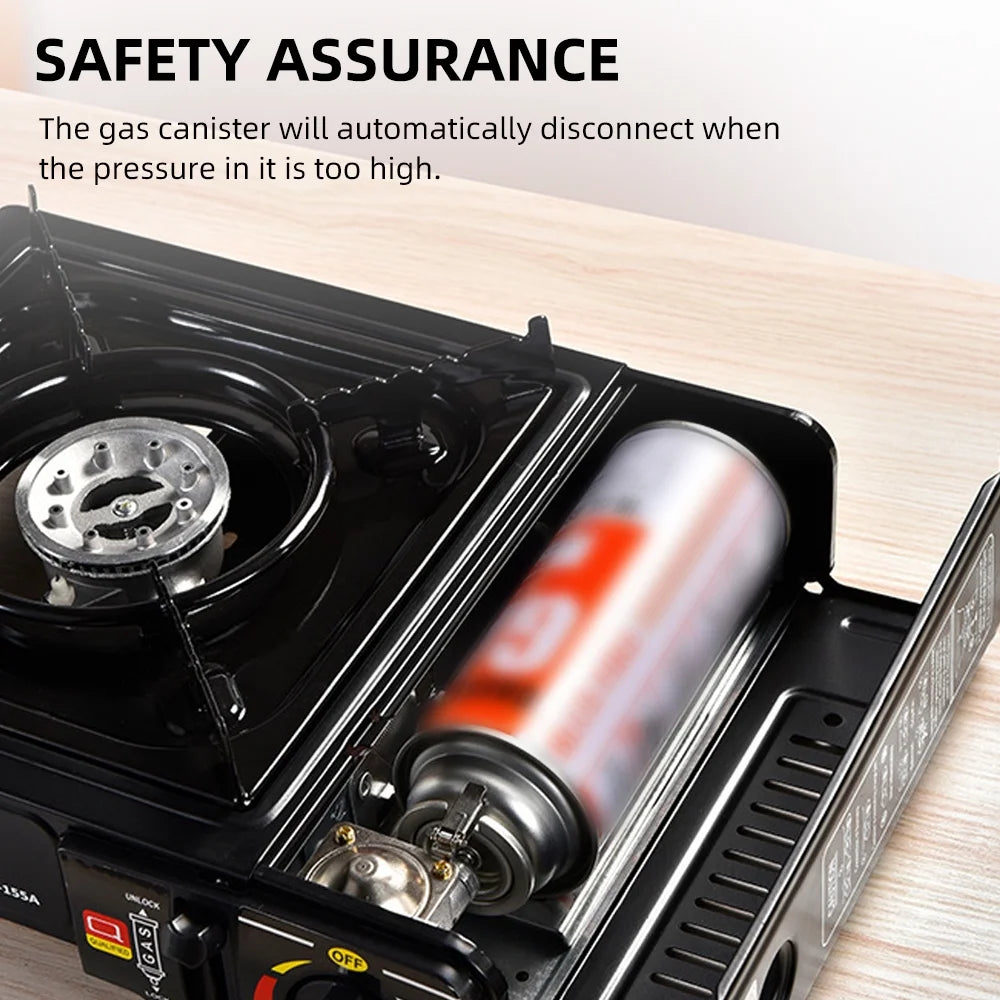 Outdoor Portable Furnace Adjustable Fire 2900W Furnace Lightweight Cooker Unit W/Storage Box