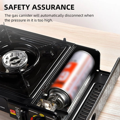 Outdoor Portable Furnace Adjustable Fire 2900W Furnace Lightweight Cooker Unit W/Storage Box