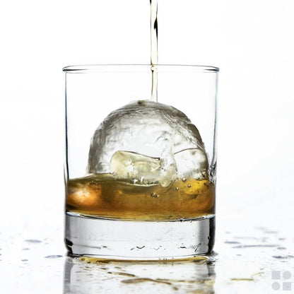 Ball Ice Cube Tray and Big Ice Cube Molds for Whiskey, Slow-Melting, 100% Silicone, Easy Release